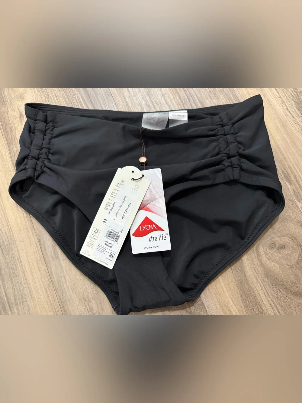 Calia ruched side Bikini bottoms size XXS new with tags